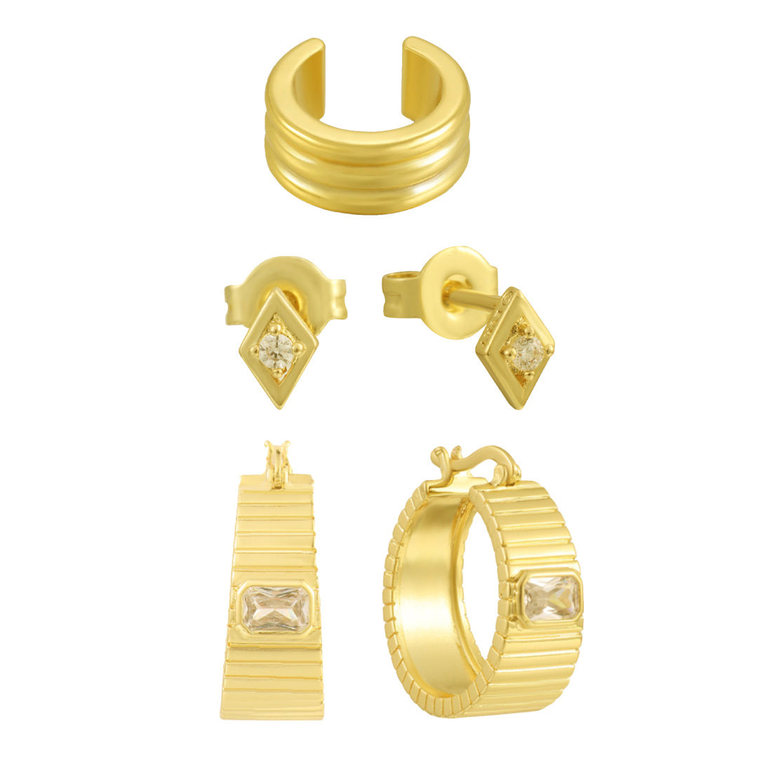 You Glow Bestie Bundle: 3 Piece Earring and Cuff Bundle